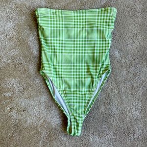 UO Plaid High Waisted One Piece